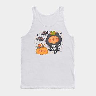 Cute Dancing Skelekitty Tank Top